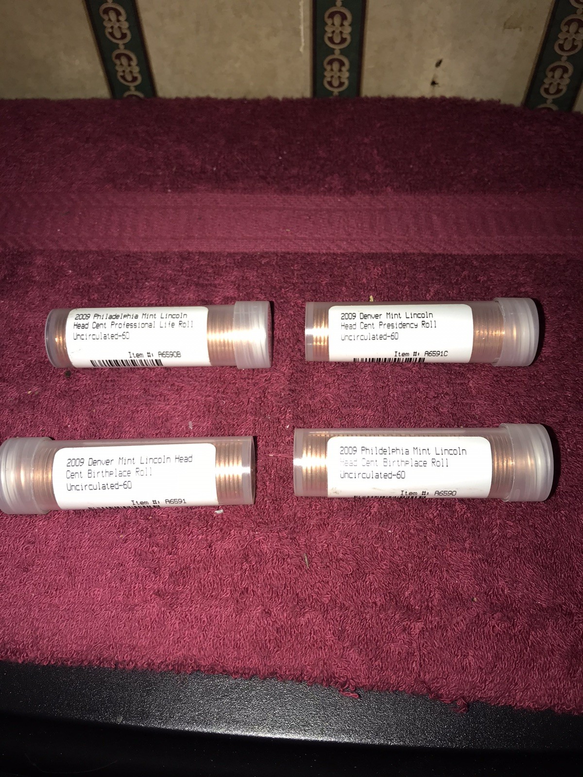 LITTLETON COIN CO. 4 ROLL SET 2009 LINCOLN CENT ROLLS