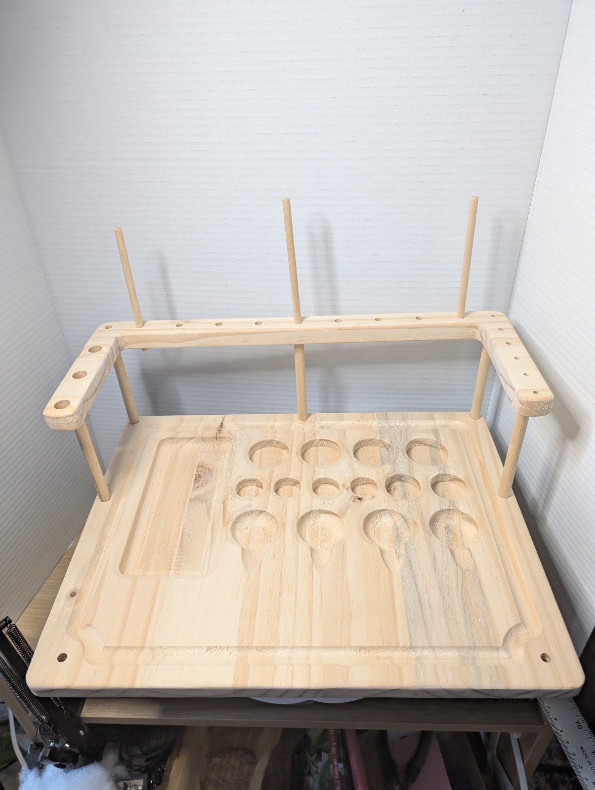 Custom Unfinished Fly Tying Bench Support! Made Of Spalted Pine, Add Your Own !
