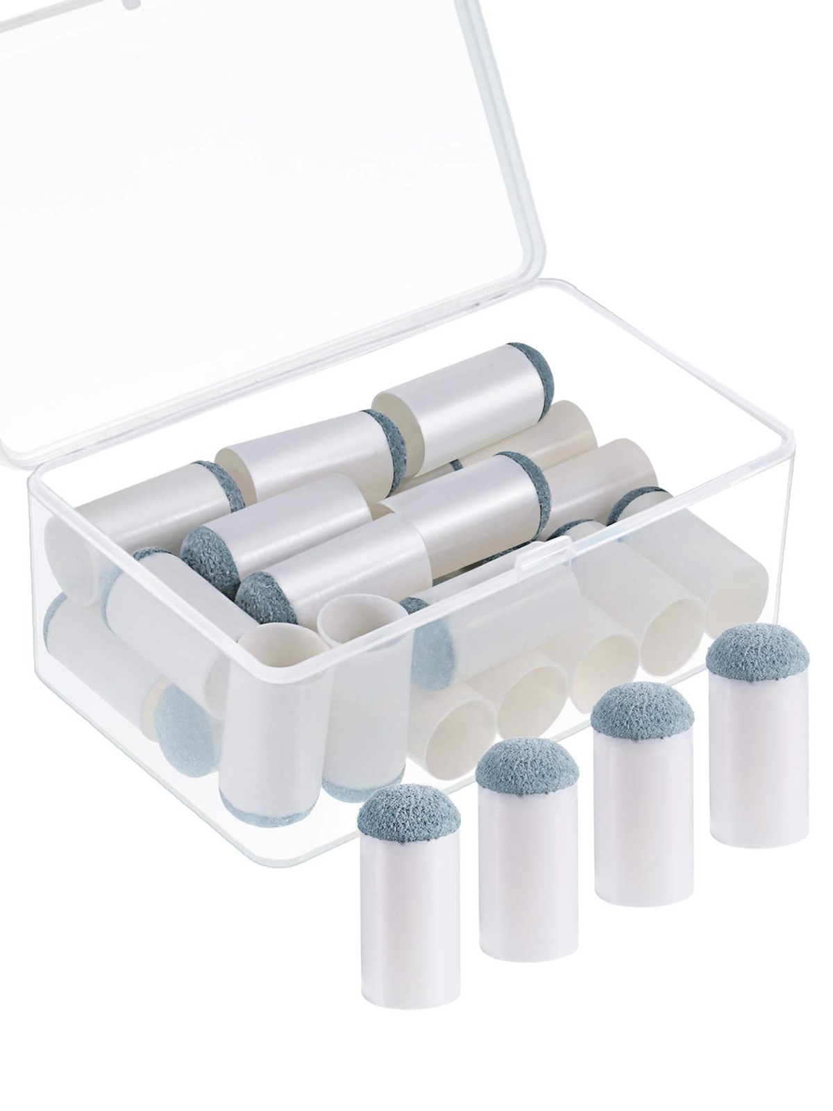 Gejoy 24 Pcs Slip on Pool Cue Tips Stick Replacement Kit with 13 mm