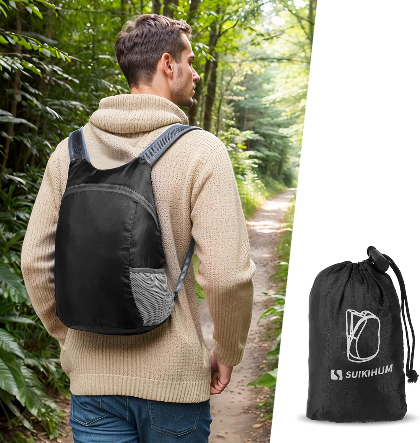 20L Ultra Hiking-Daypack Lightweight Foldable Travel Packable Backpack
