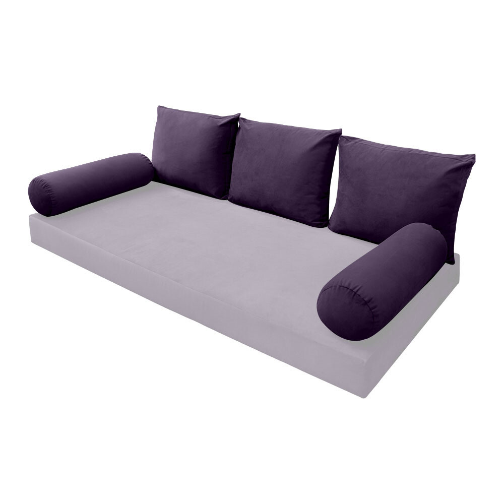 SLIPCOVER ONLY KnifeEdge Full Style V3 Velvet Indoor Daybed Bolster Pillow AD339