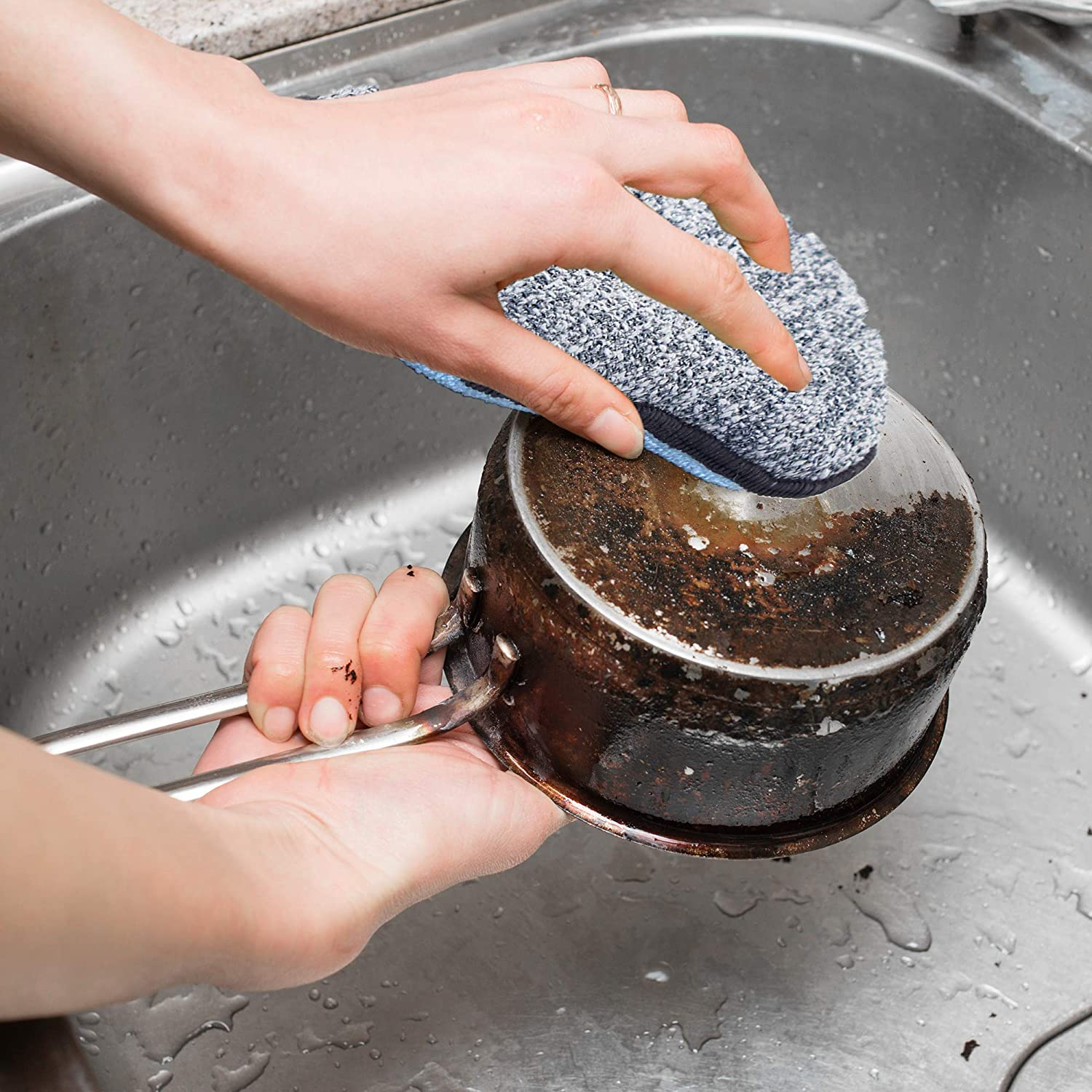 Multi-Purpose Sponges Kitchen by Scrub-It - Non-Scratch Microfiber Sponges for C