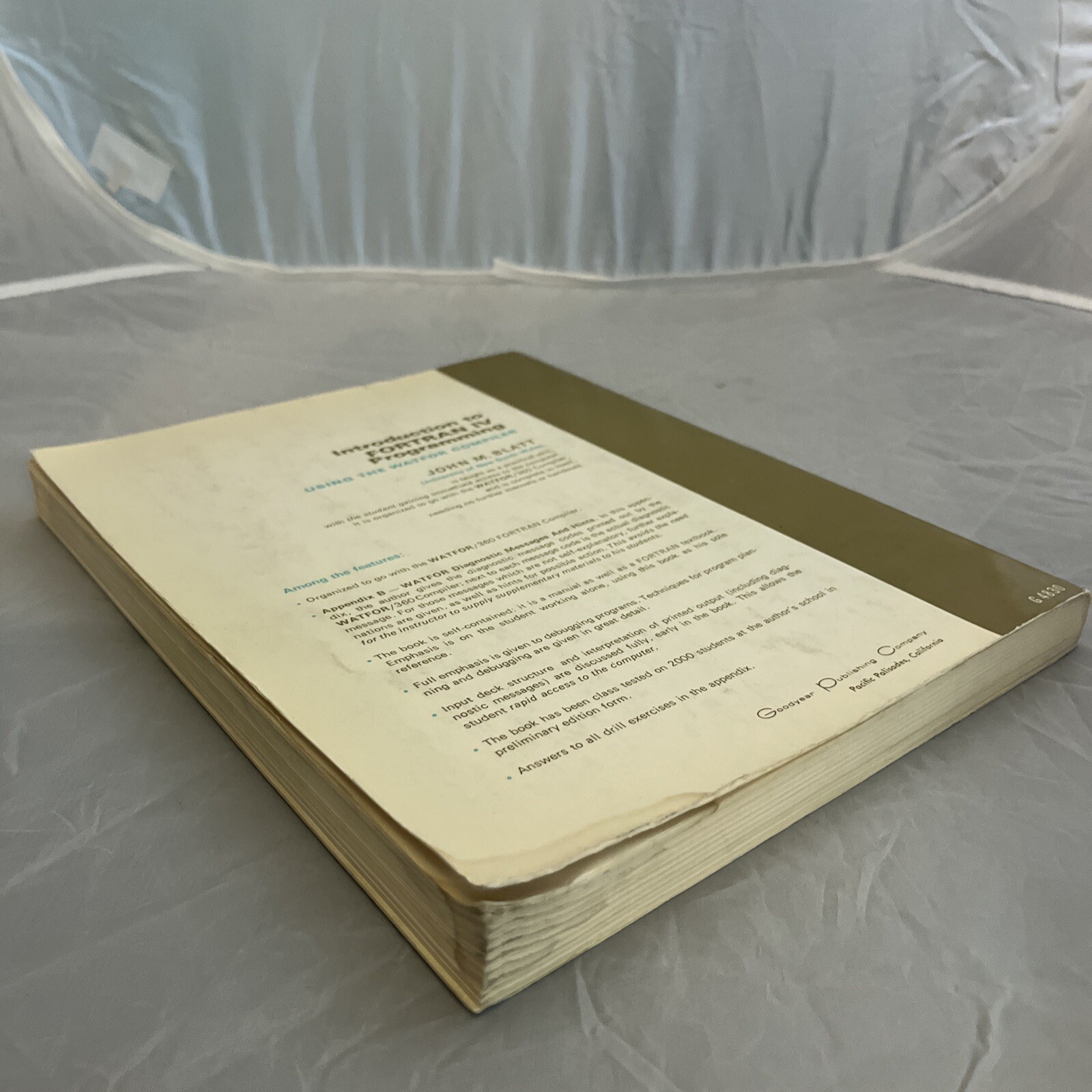 1968 Introduction to Fortran IV Programming Softcover Book John M. Blatt
