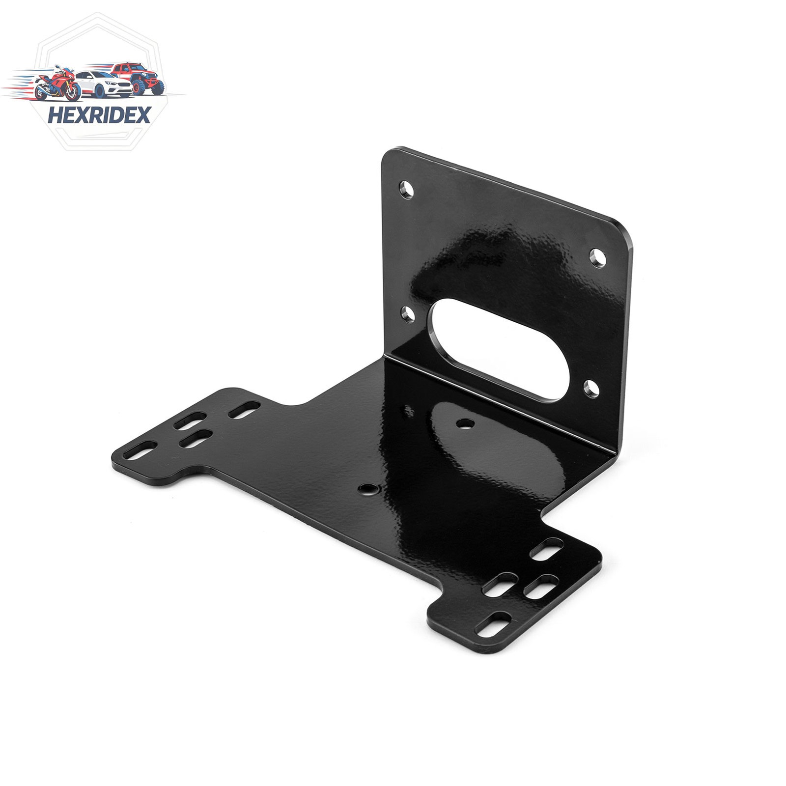UTV Black Steel Winch Mounting Plate For Kawasaki Mule 600/Mule 610 2005-2016
