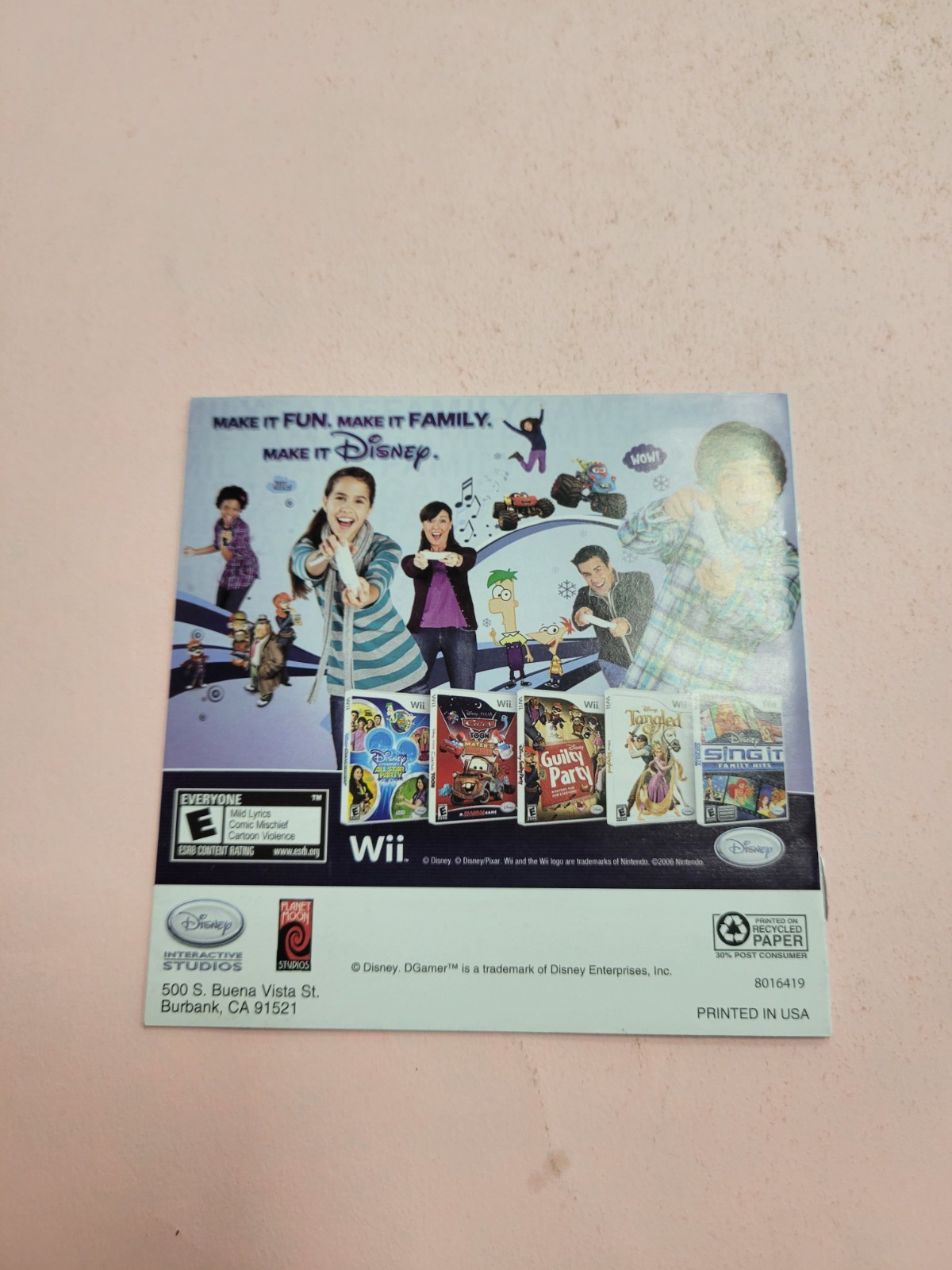 Disney's Tangled Nintendo DS INSTRUCTION MANUAL ONLY Authentic