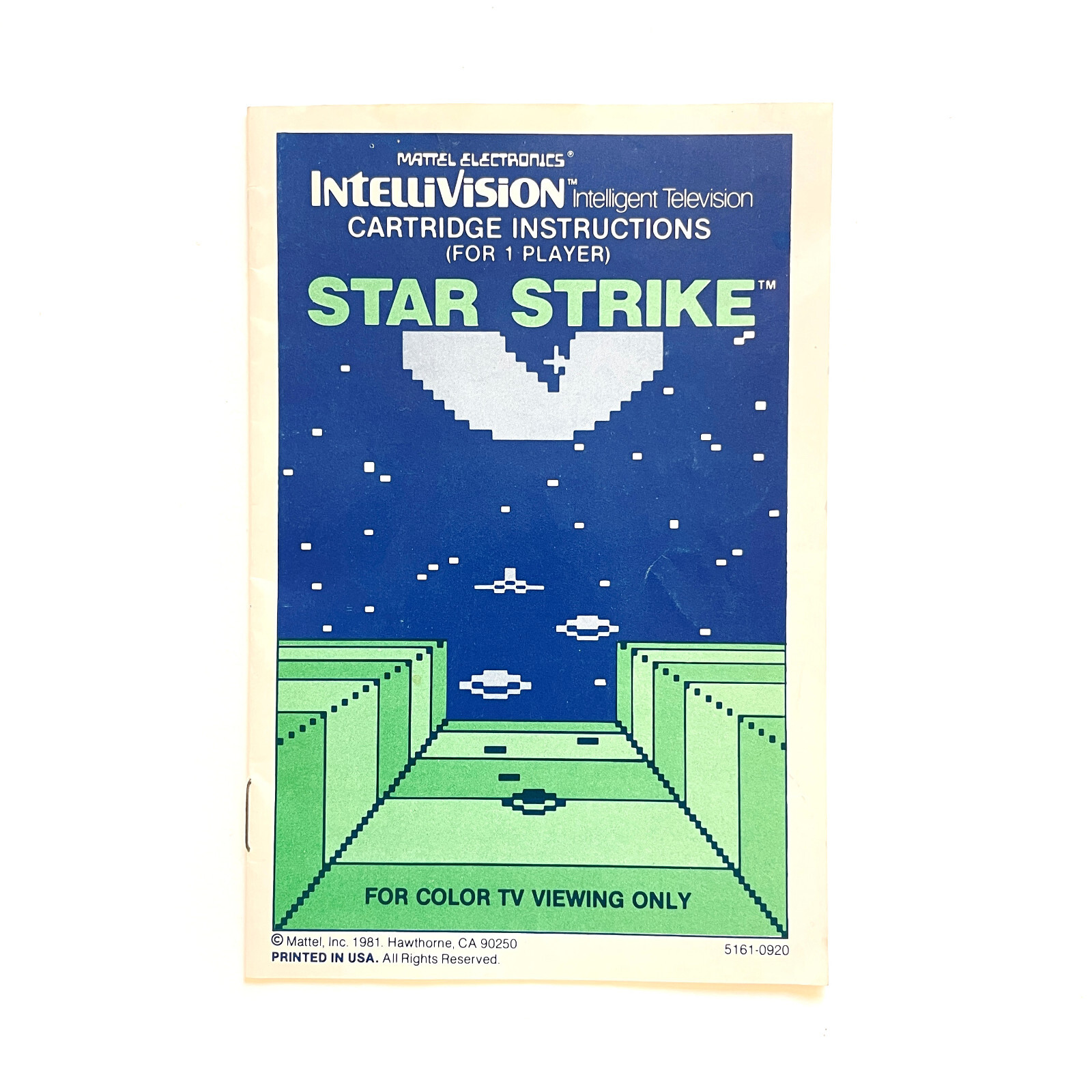 1981 Star Strike Game Instructions Manual • Mattel Electronics Intellivision