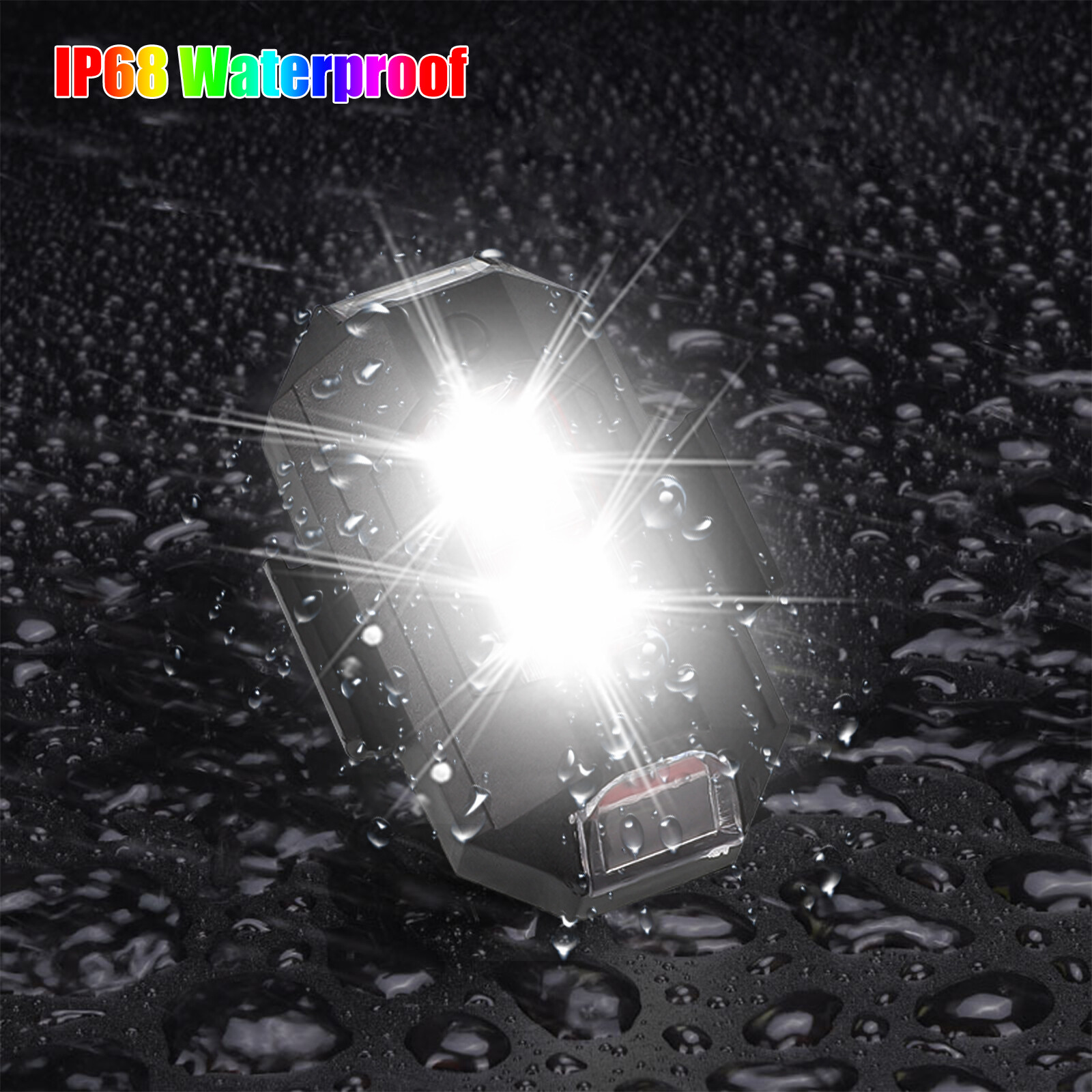 4Pcs/Set Drone Warning Strobe Lights LED Anti-collision 7 Colors USB Chargeable