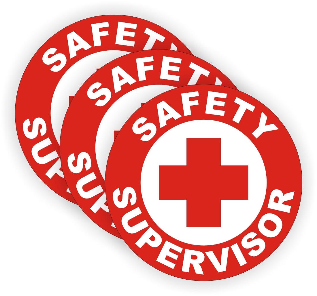 SAFETY SUPERVISOR Hard Hat Stickers / Helmet Decals Labels Badge Foreman Laborer