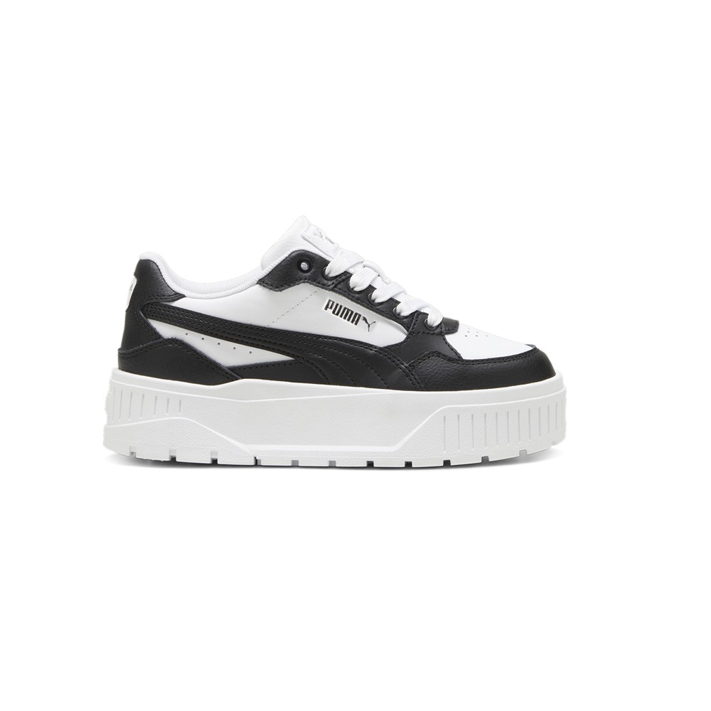 PUMA Karmen Ii Idol Lace Up  Youth Girls White Sneakers Casual Shoes 39887602