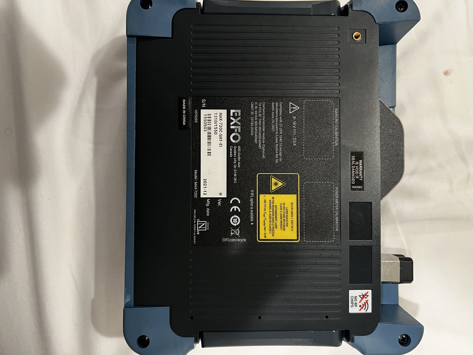 exfo maxtester 720C-SM1-E1 WITH OTDR AND IOLM ACTIVE