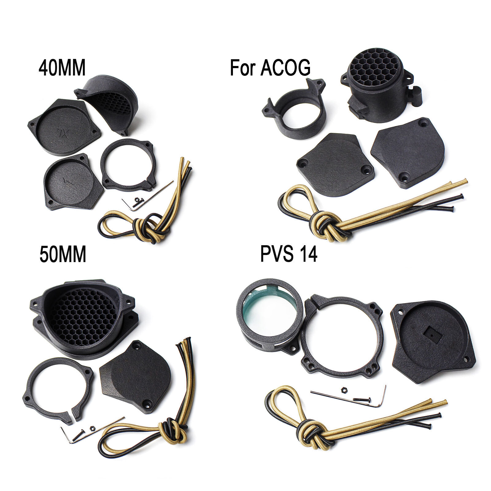 For ACOG PVS14 Night Vision Lens Protective Cover Aperture Cap NVG Accessories