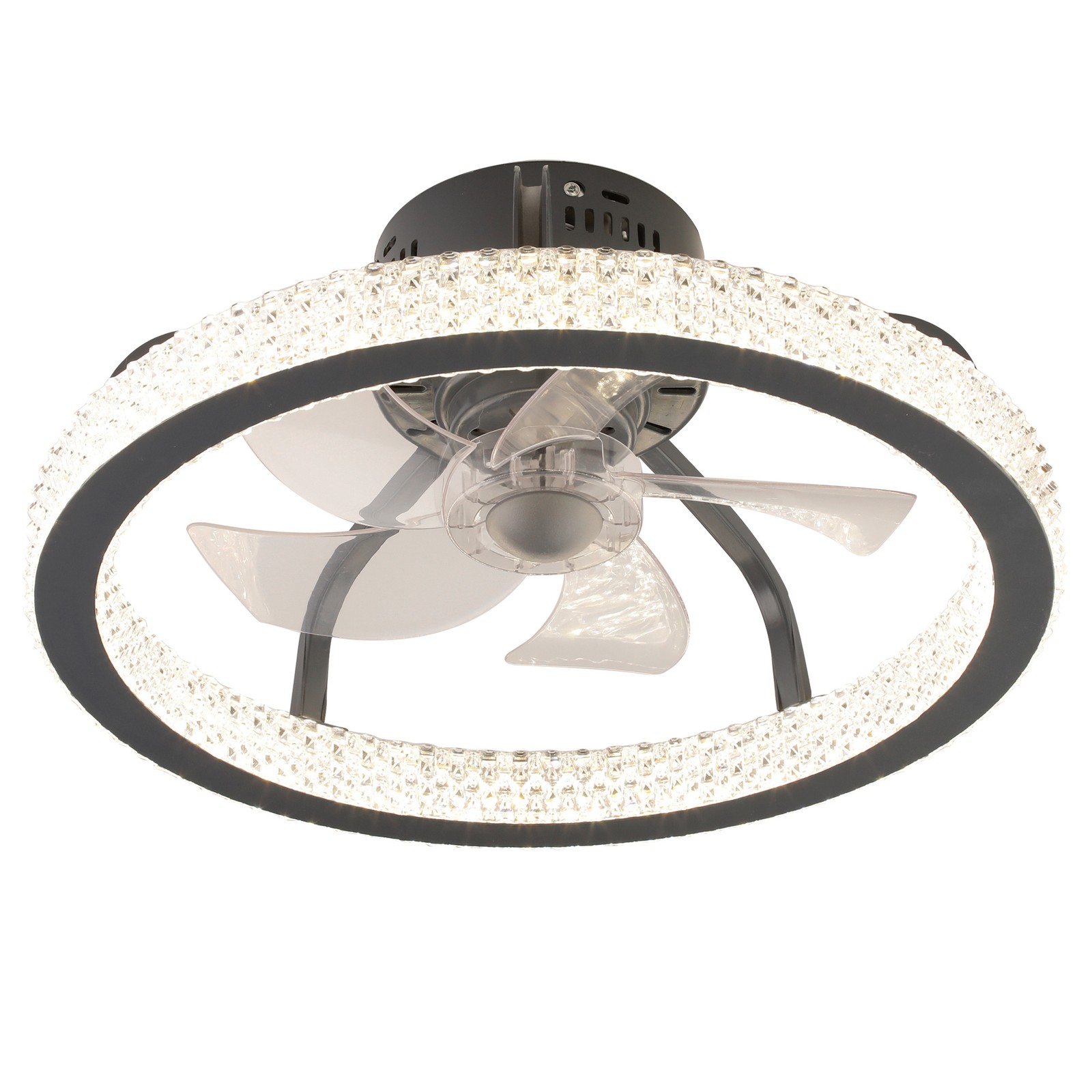 TCFUNDY RGB LED Ceiling Fan with Light App + Remote Control + Bluetooth Speaker