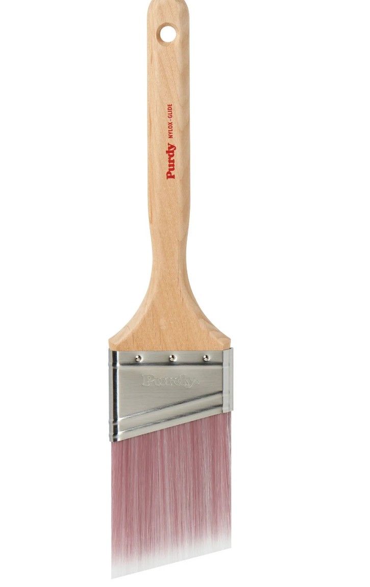 3 Genuine Purdy Nylox Smooth Finish Glide Angular 2-1/2" Paint Brushes 144152225