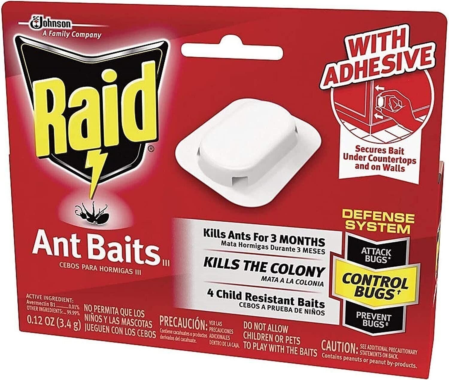 Raid Ant Killer Baits, For Household Use, Kills the Colony, Kills Ants for 3...