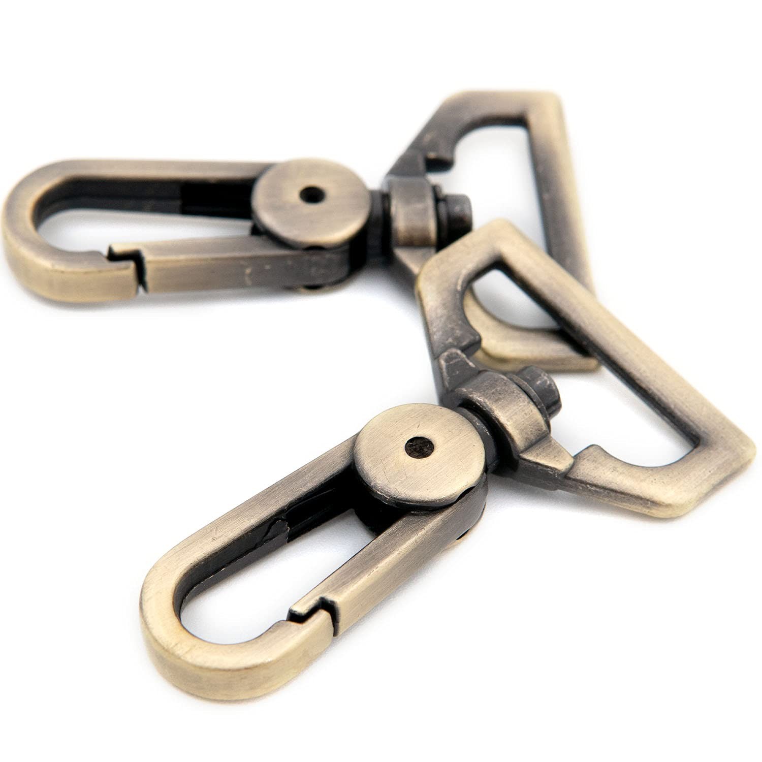 Metal Snap Hooks Purse Hardware Push Gate Swivel Lobster Brass 1 Inch 4 PCS