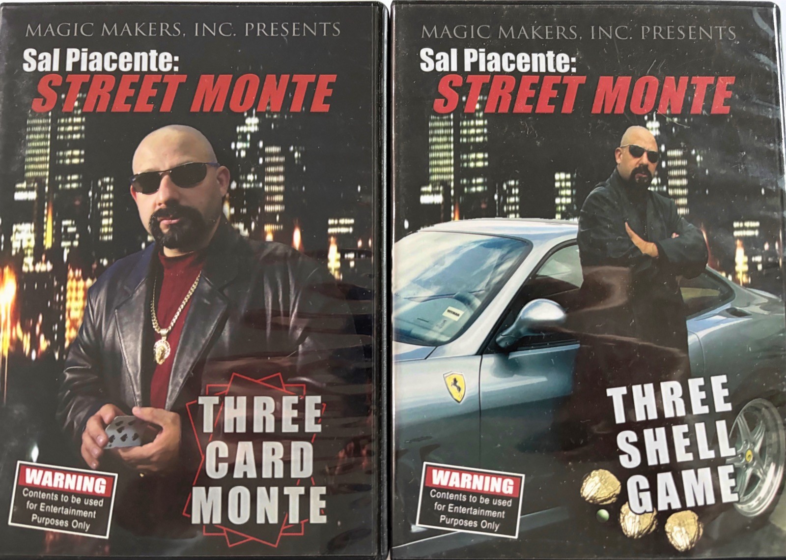 Set Of 2 x SAL PIACENTE - Street Monte - Magic DVDs As Pictured S48