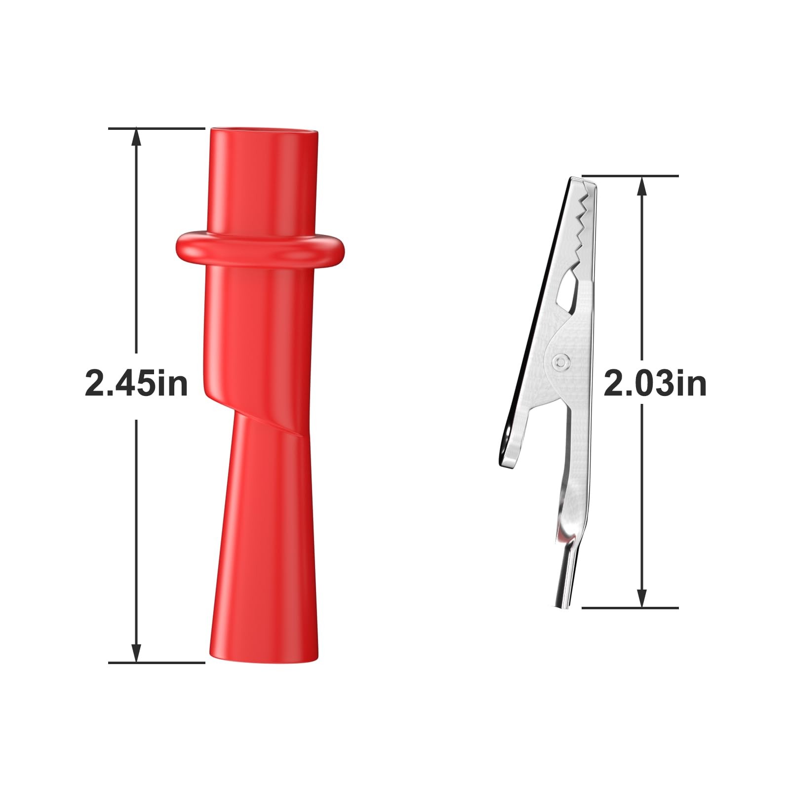 Goupchn Multimeter Push on Alligator Clips Set 4PCS
