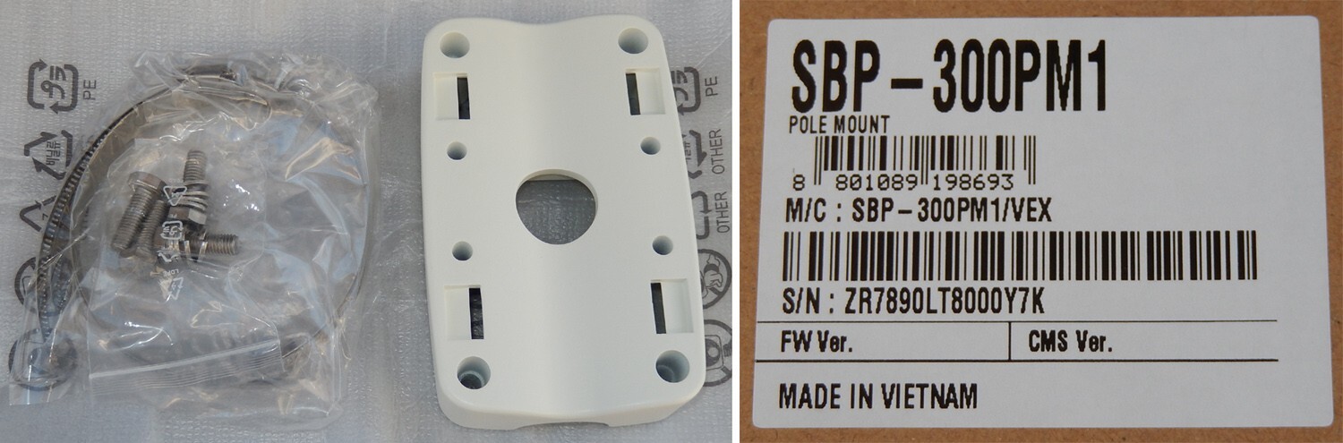 HANWHA TECHWIN - NEW CAMERA POLE MOUNT ADAPTER - SBP-300PM1