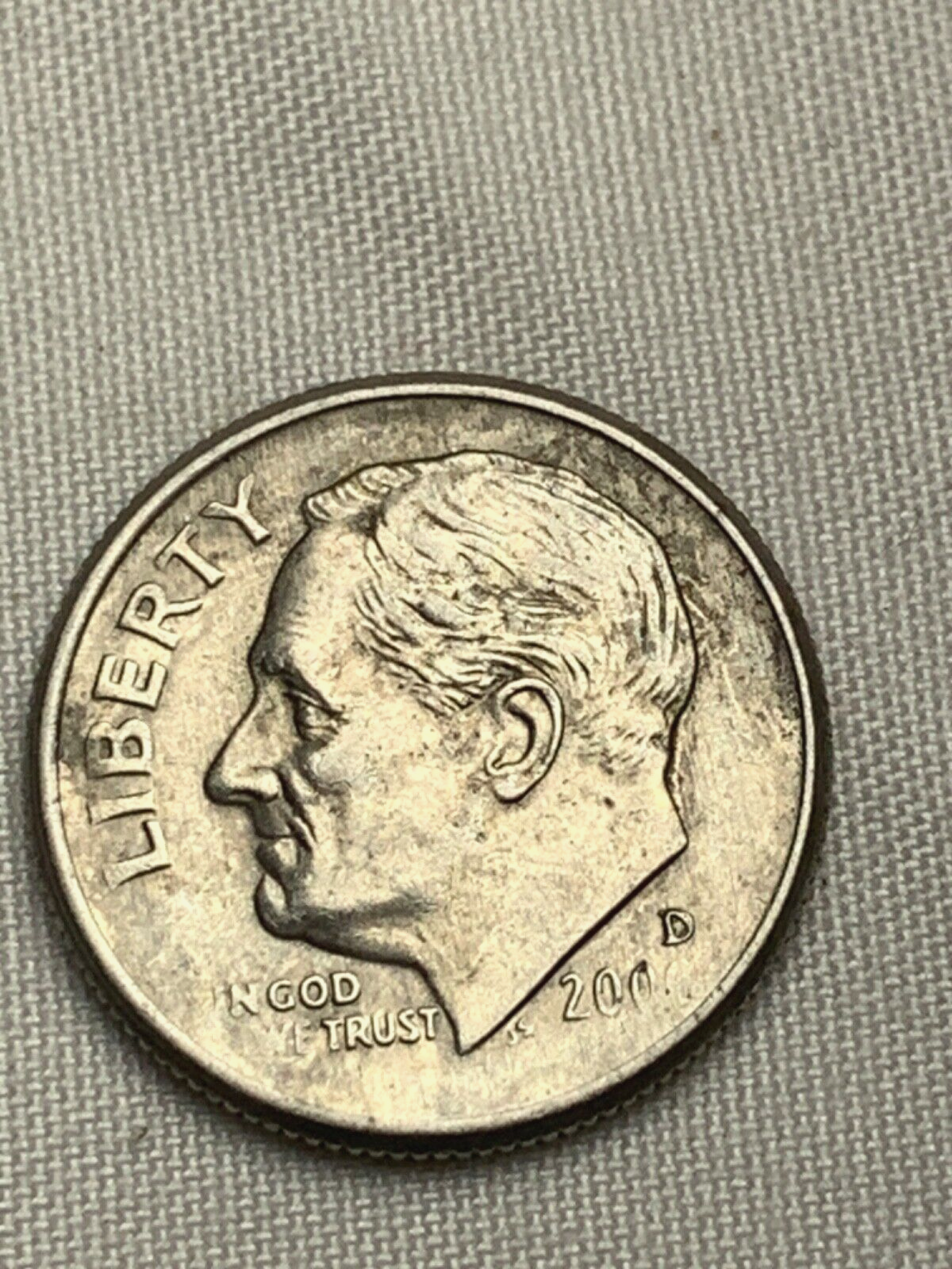 2000 D Off Centered Dime Nice Error Shallow Hit Date RARE Circulated Ungraded