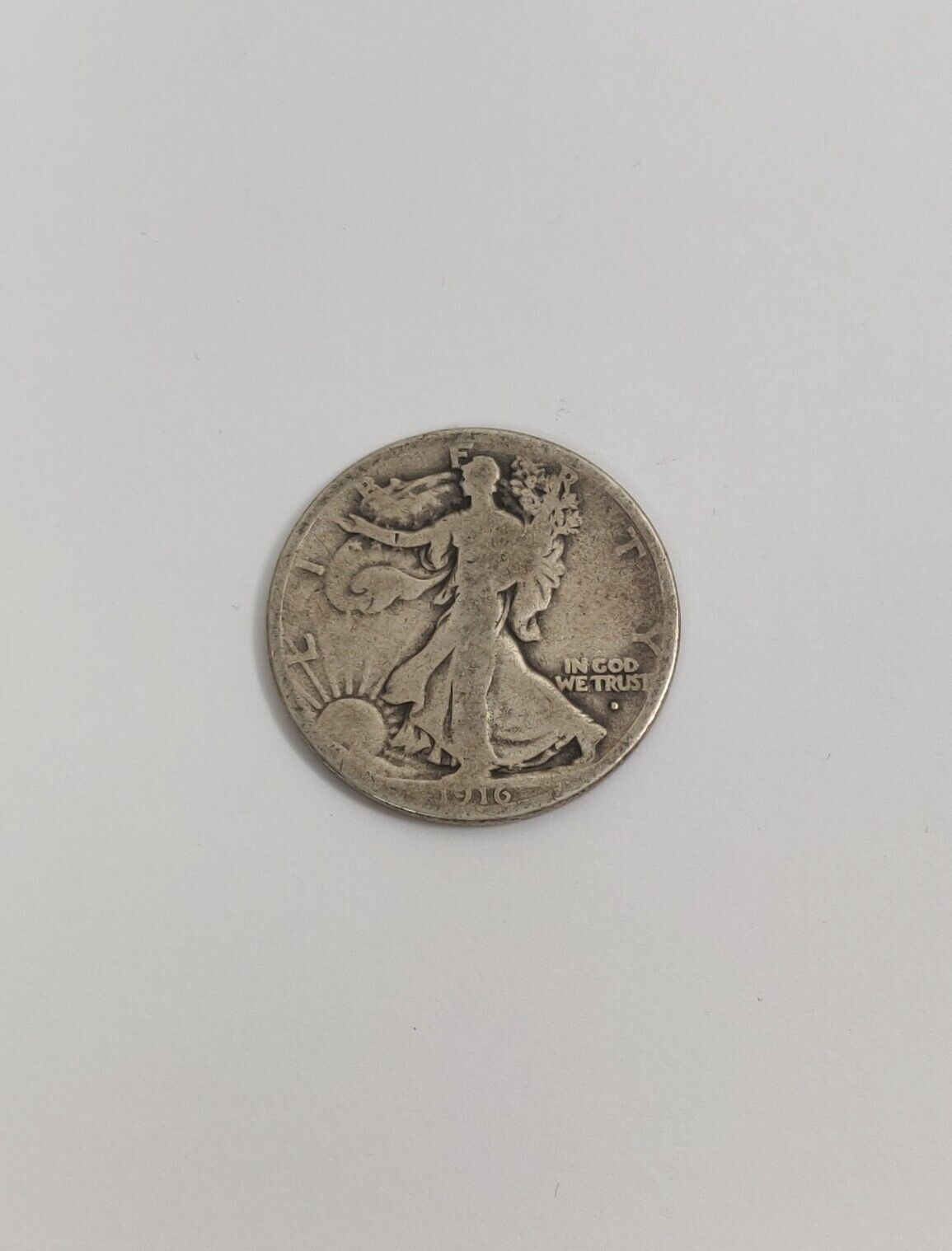 1916-D OBVERSE WALKING LIBERTY HALF DOLLAR