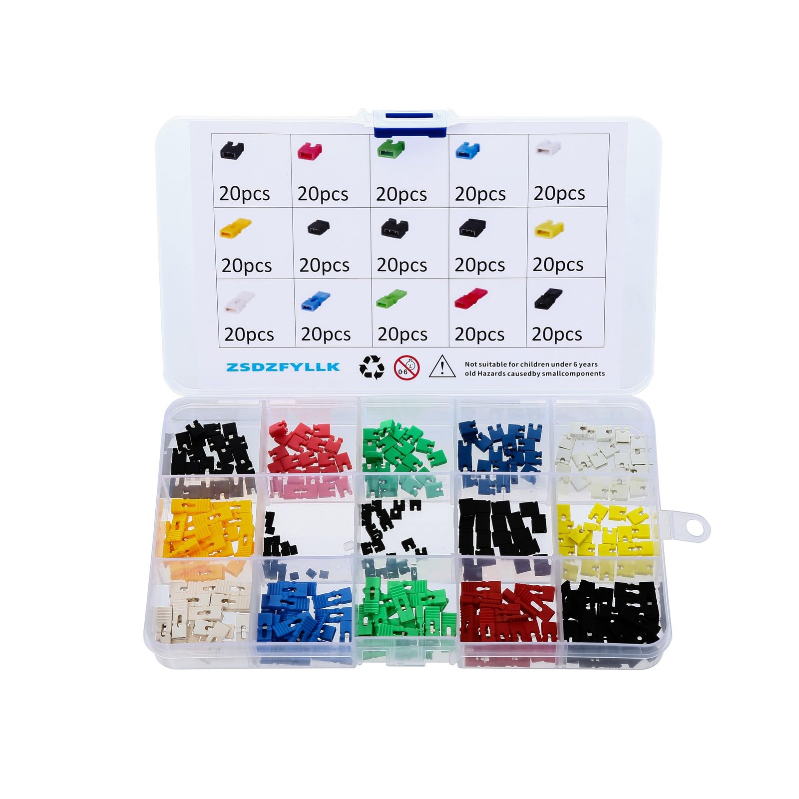 ZSDZFYLLK 300pcs 2.54mm/2.0mm/1.27mm Mixed Jumper Caps Kit for Arduino...