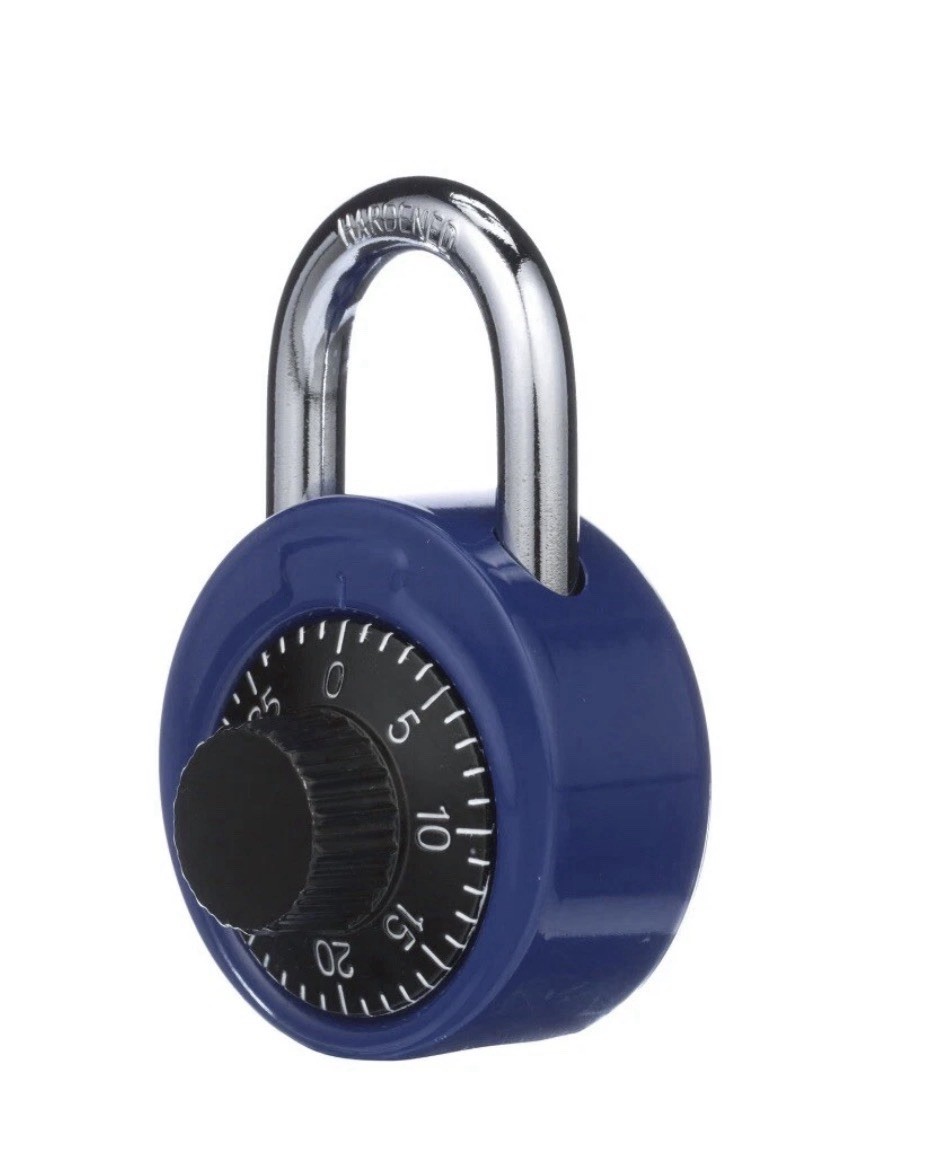 BRINKS 47mm Combination Lock Padlock 7/8 inch Standard Security • Blue 2 Pack