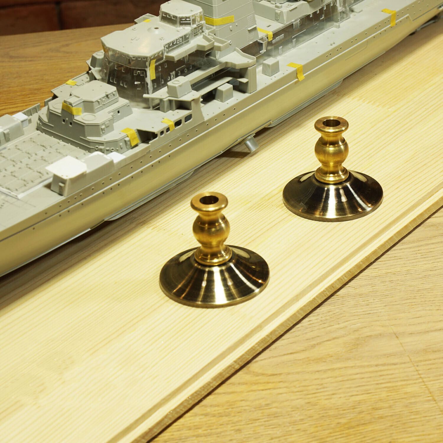 Ship Display Brass Pedestals Large Ship Model Display Metal Stands 1: 350
