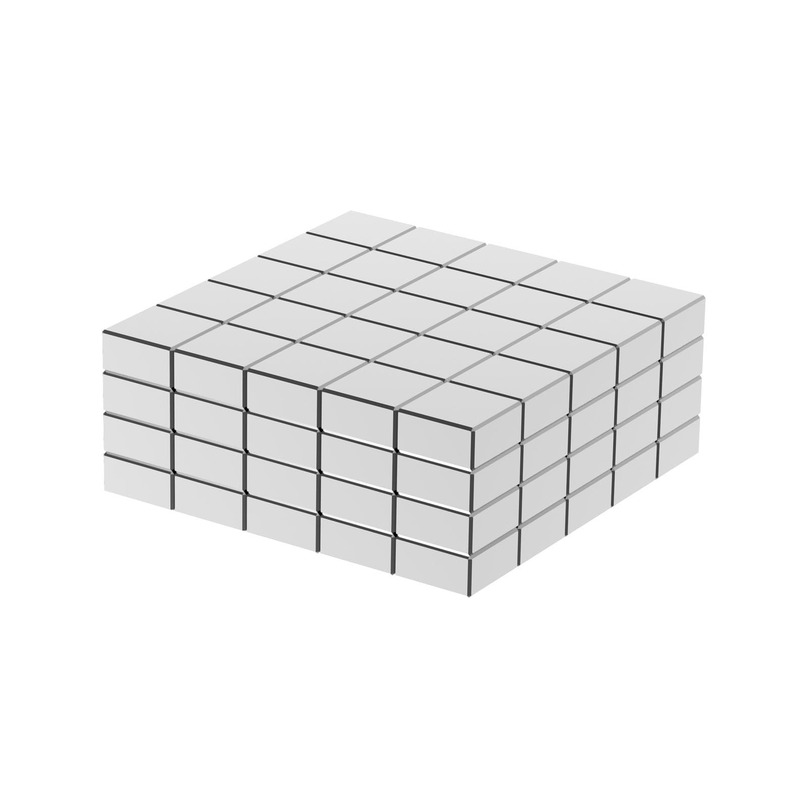 N52 Magnet - 1/4" L x 1/4" W x 1/8" H - 100 Pack, Strong Neodymium Block Magn...