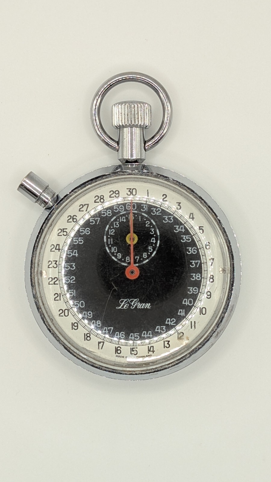 Le Gran Swiss Steel Chronometer Sportex SA Bass Metal Stopwatch