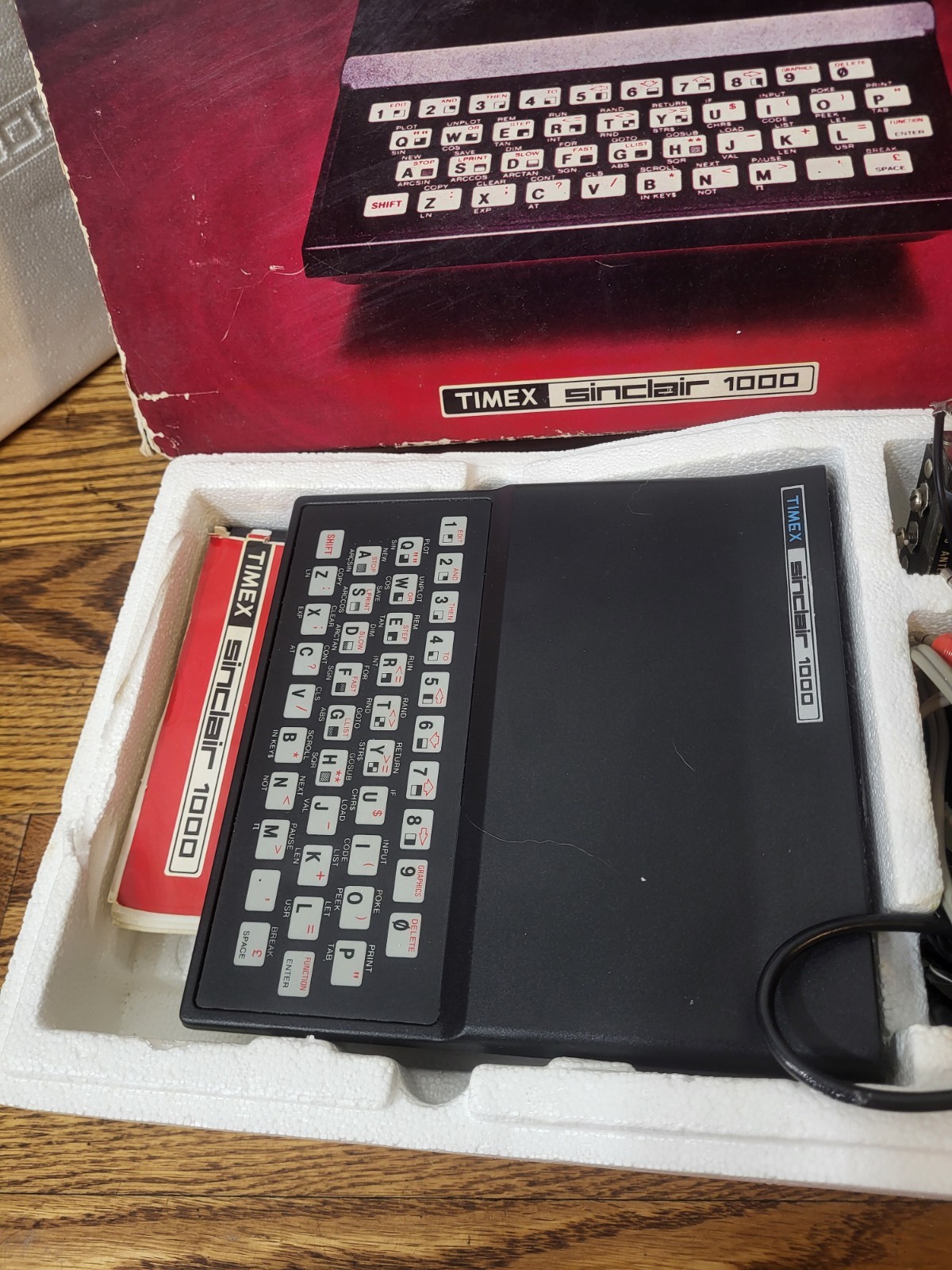 Vintage Timex Sinclair 1000 Personal Computer ONLY w/Manual + Cords UNTESTED