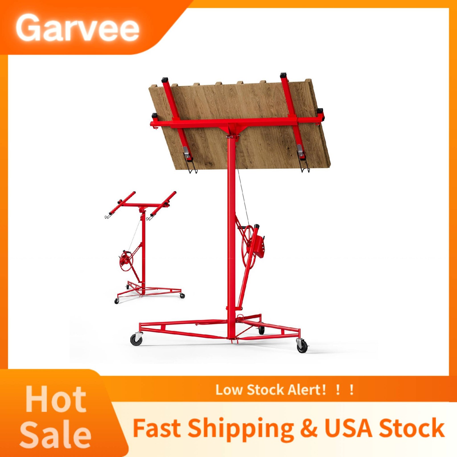 150LBS Load Rating Matches The Drywall Lift, 11 Ft Mobile Sheetrock Lifter Featu