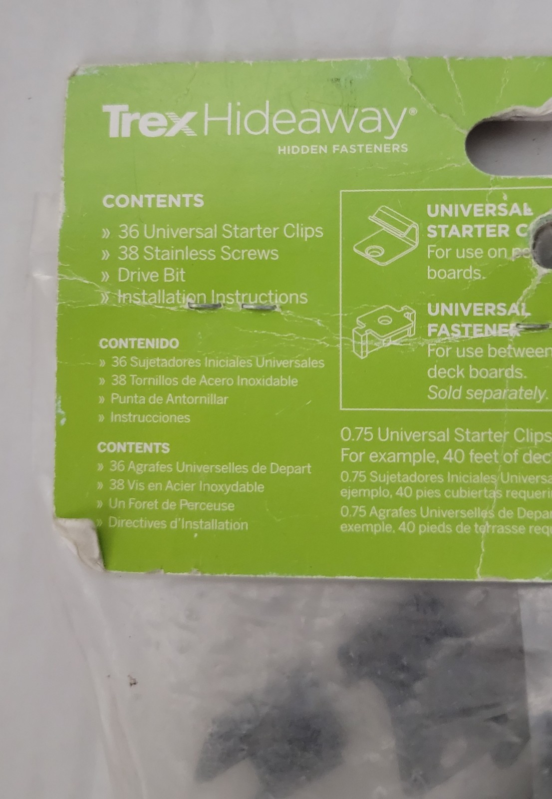 Trex Hideaway Universal Starter Clip 36 pc 400 Sq Ft Kits