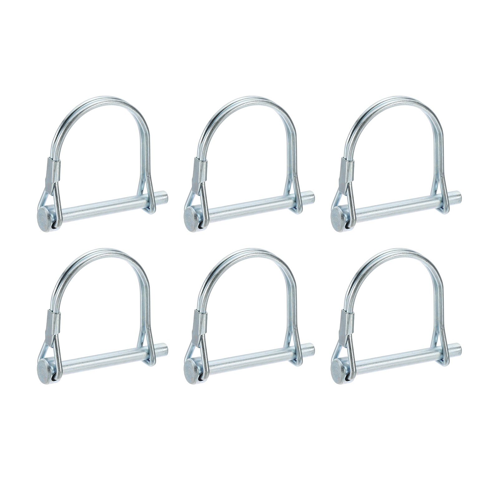 6 Pcs Trailer Coupler Pin, 3/16" x 1.8" Half Round Safety Wire Lock Hitch Pin