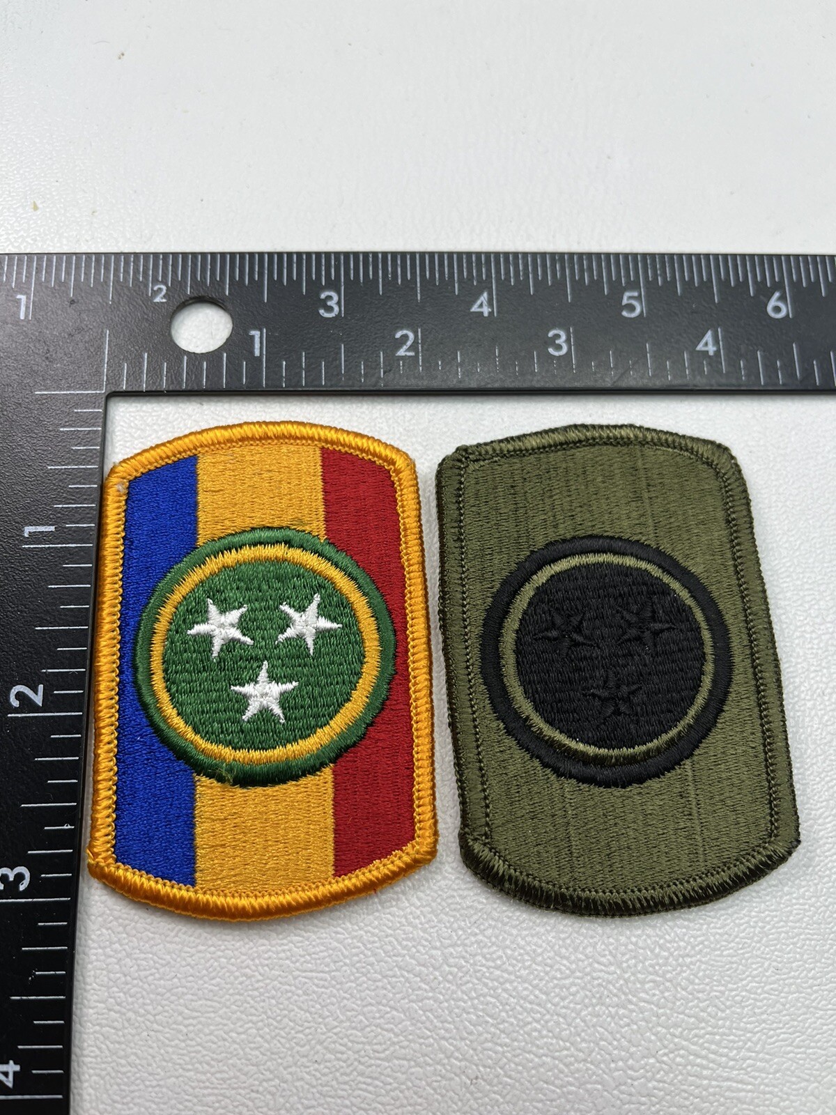 2 Army Patches TENNESSEE NATIONAL GUARD 30th ARMORED BRIGADE 2 Patch Lot 00PF