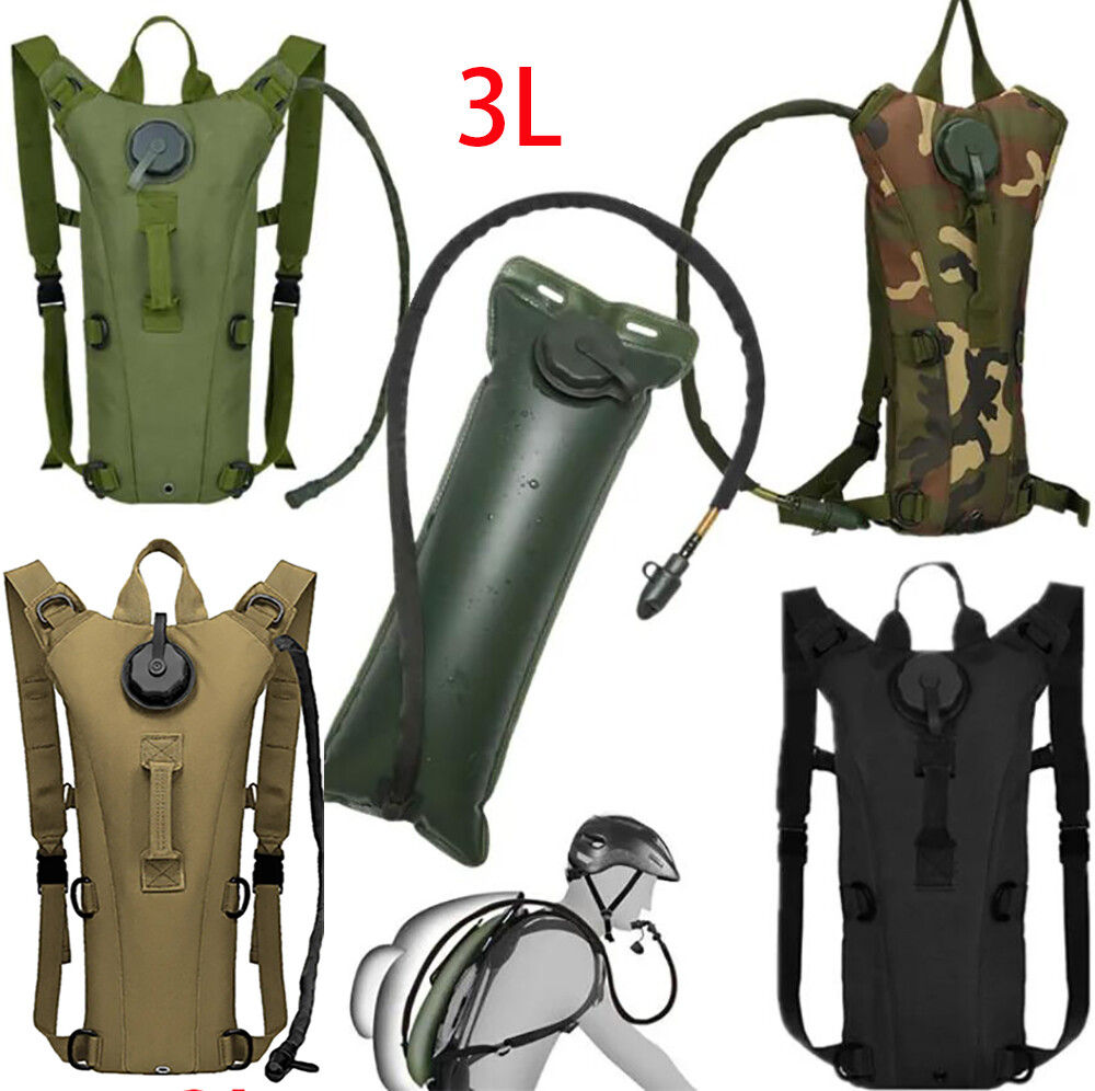 3L Water Bladder Hydration Backpack Pack Water Storage Bag Hiking Camping US