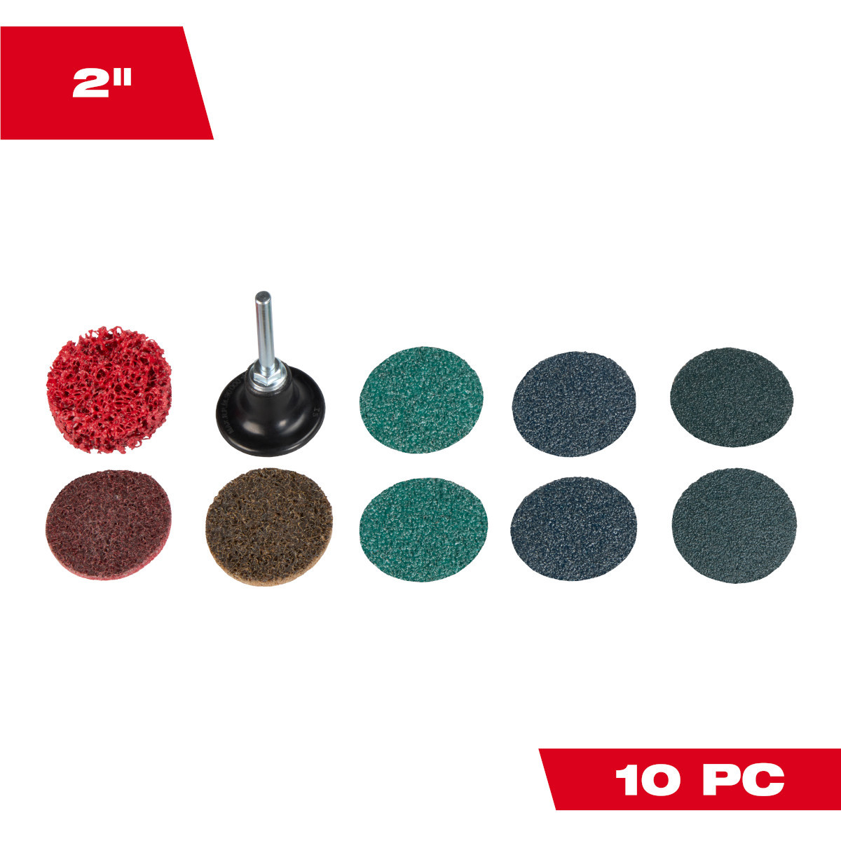 Milwaukee Tool 10 Piece 2 Inch Quick Change Disc Kit 49-92-9000