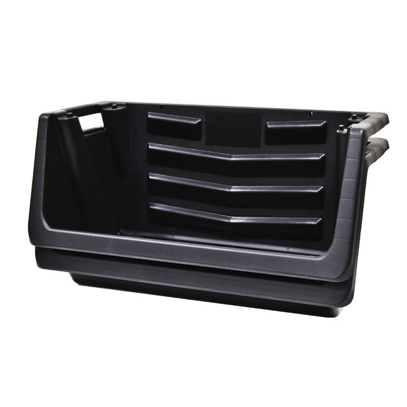 Heavy Duty Stackable Storage Bins Large Handles Rust Water Proof 100lb Limit New