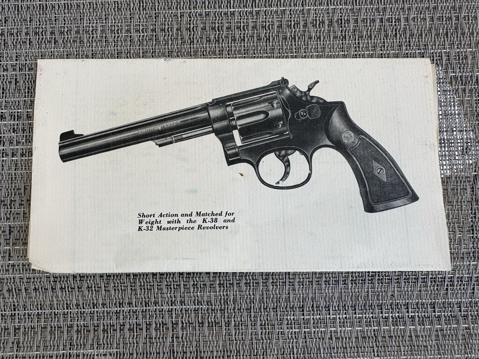 Vintage Smith & Wesson Model 17 K-22 Masterpiece Box Only .22 LR Manual As Found