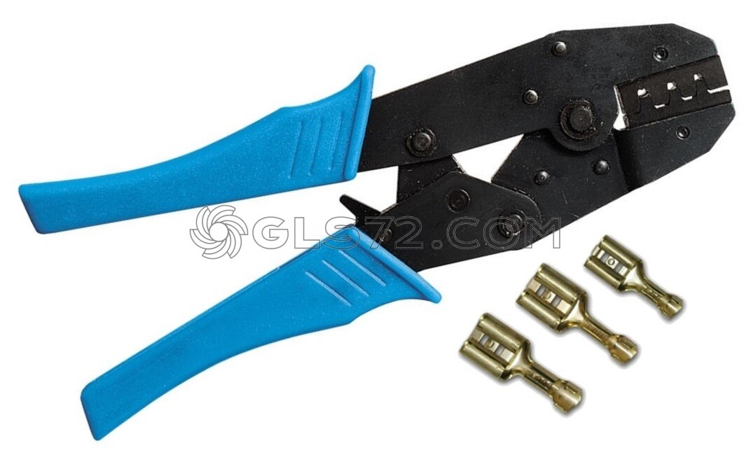 ELECTRICIANS TERMINAL PLIER CRIMPER WIRE CABLE RATCHET CRIMPING TOOL FERVI 0843