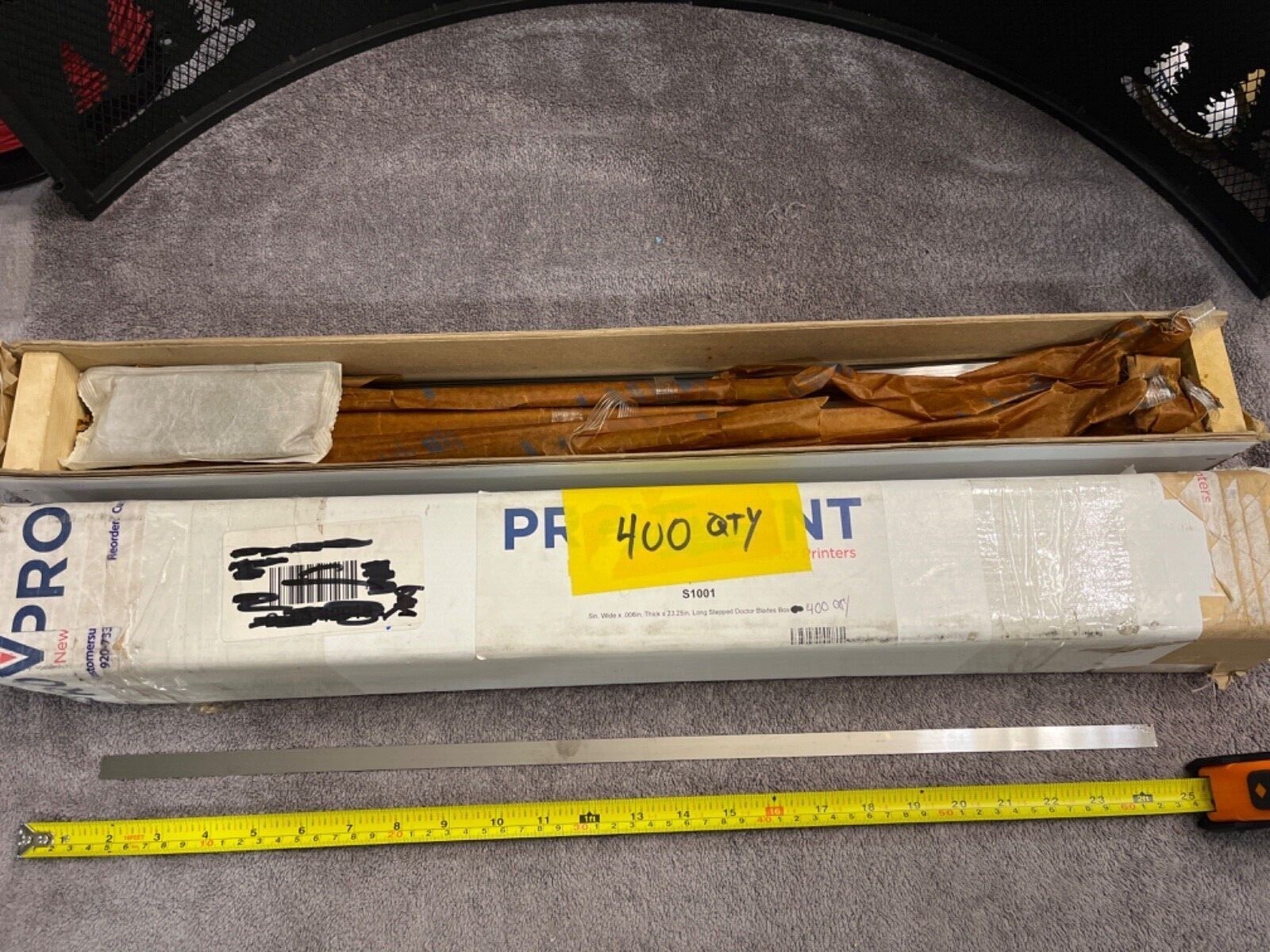 400 QTY! HUGE LOT- Provident Long Stepped Doctor Blades S1001 .5”X.006”X23.25”