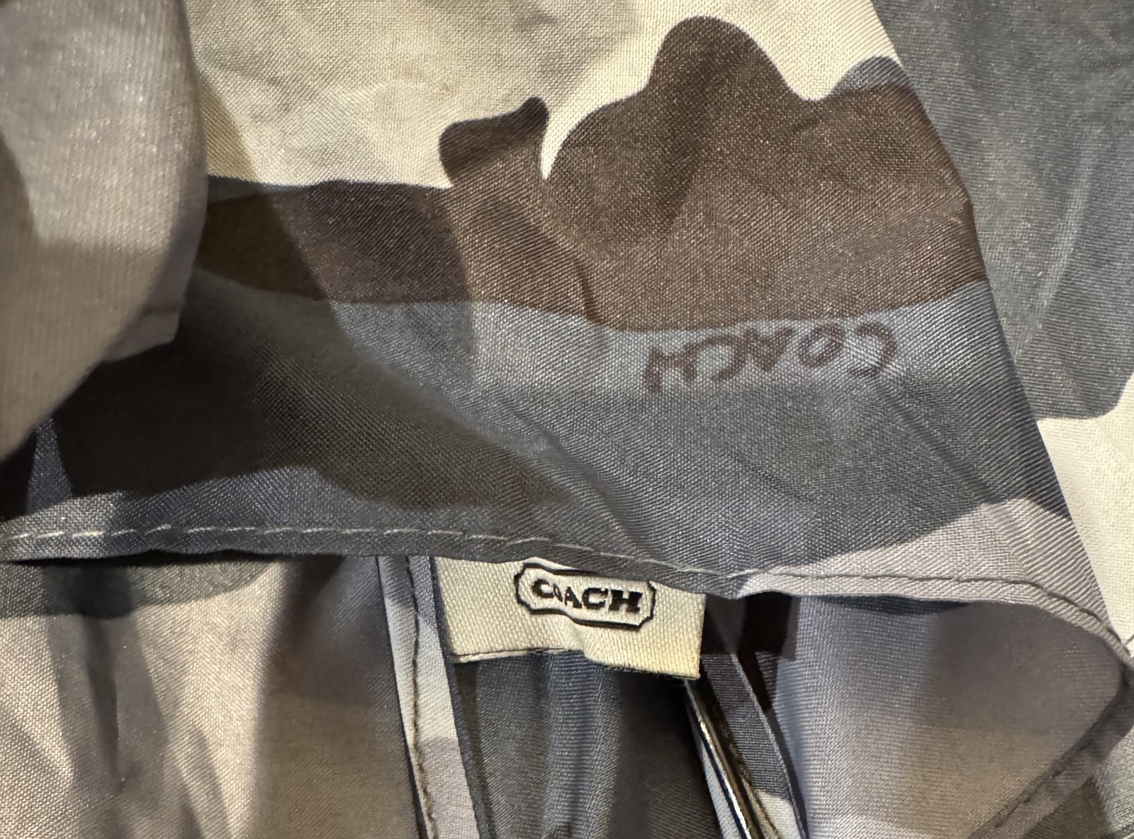 Coach Blue Camouflage Compact Umbrella
