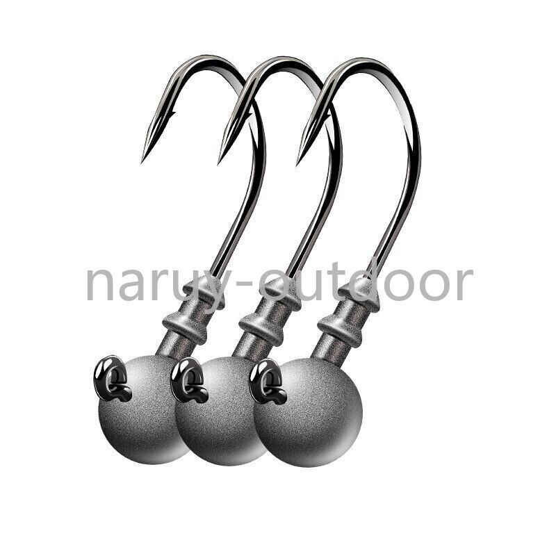 50 Pack Fishing Sharp Round Jig Head Hook Bass Crappie Trout 2g-14g