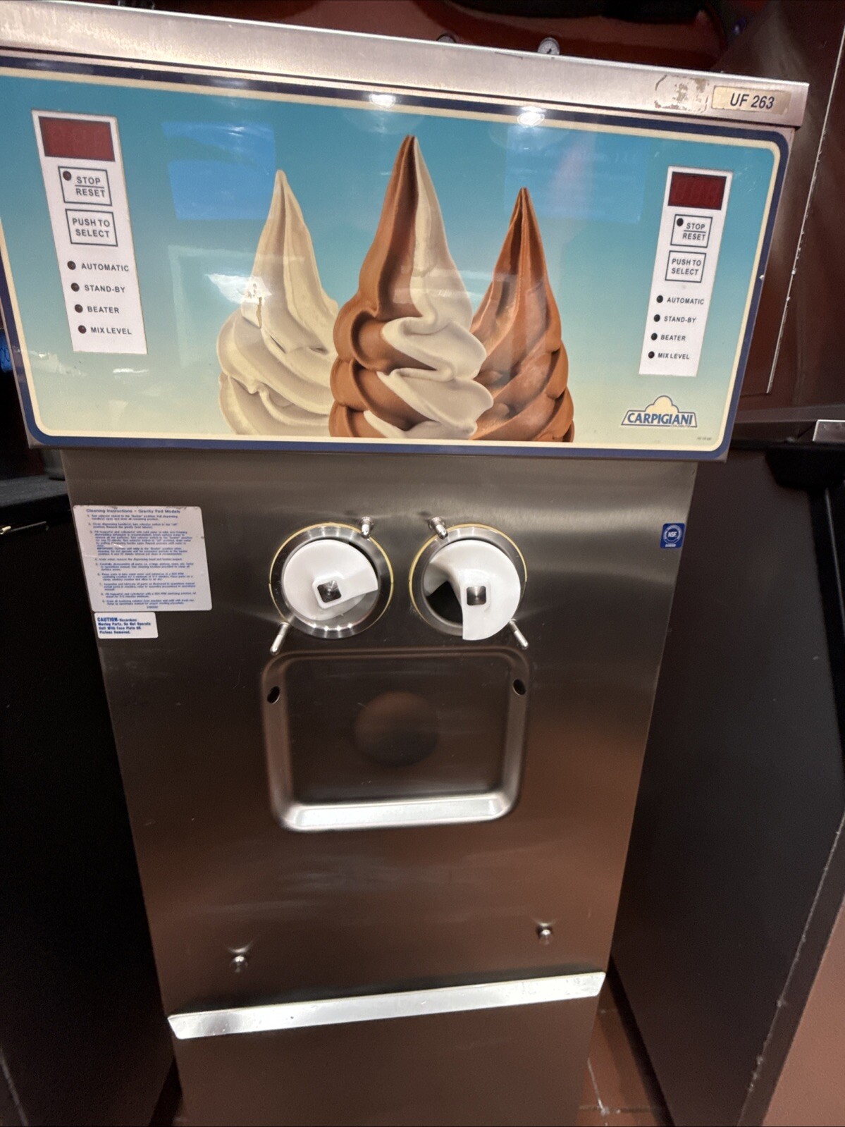 Carpigiani 263 Soft Serve Single Phase Water Cooled Ice Cream Machine