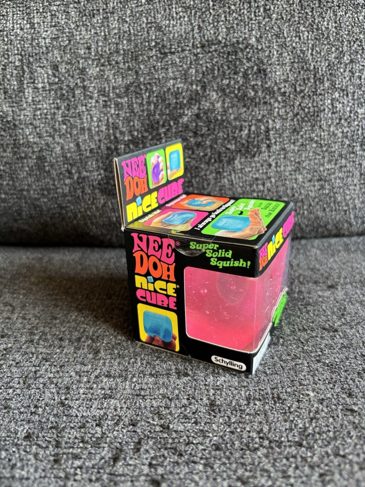NEW Nee Doh Nice Cube Super Solid Squish Toy Pink NEW