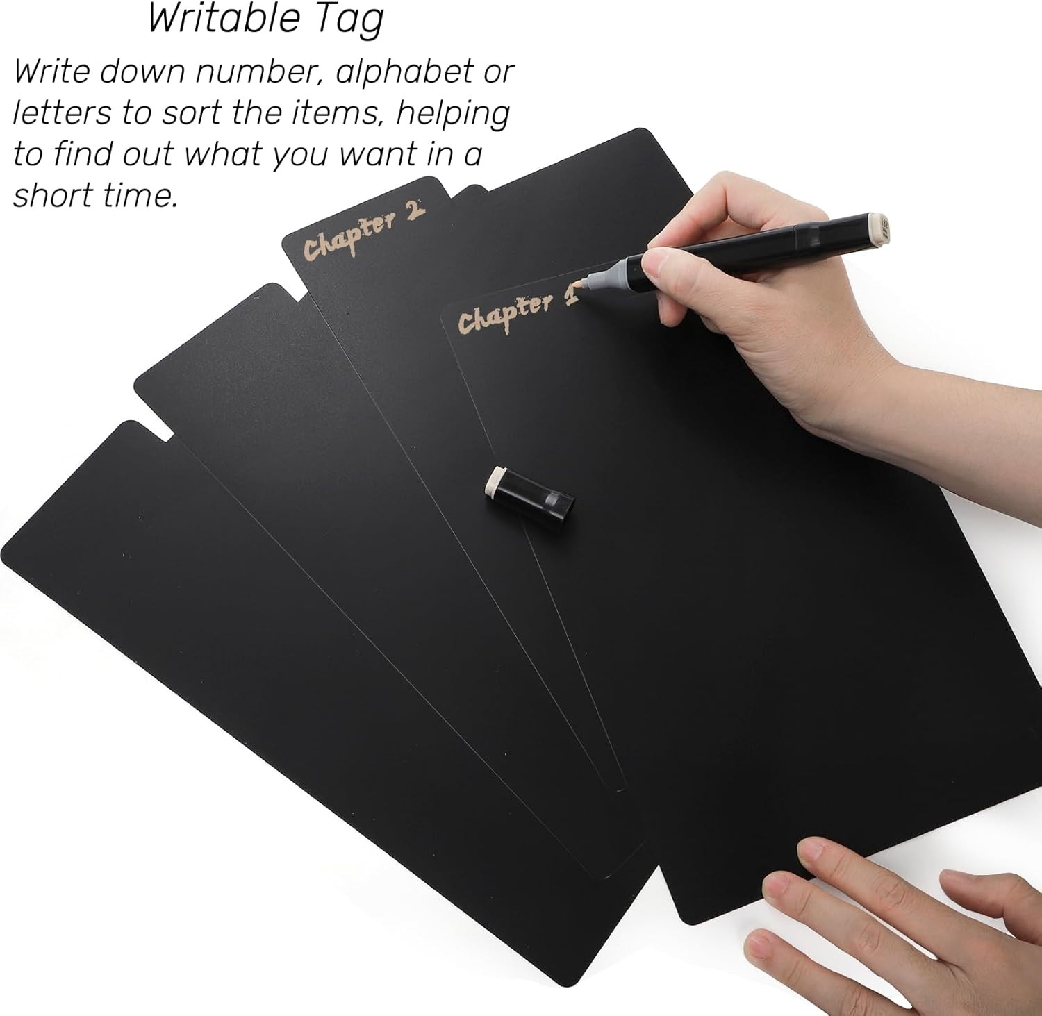 70 Pcs Comic Book Dividers Black Tall Divider Tabs Soft Plastic Frosted Card