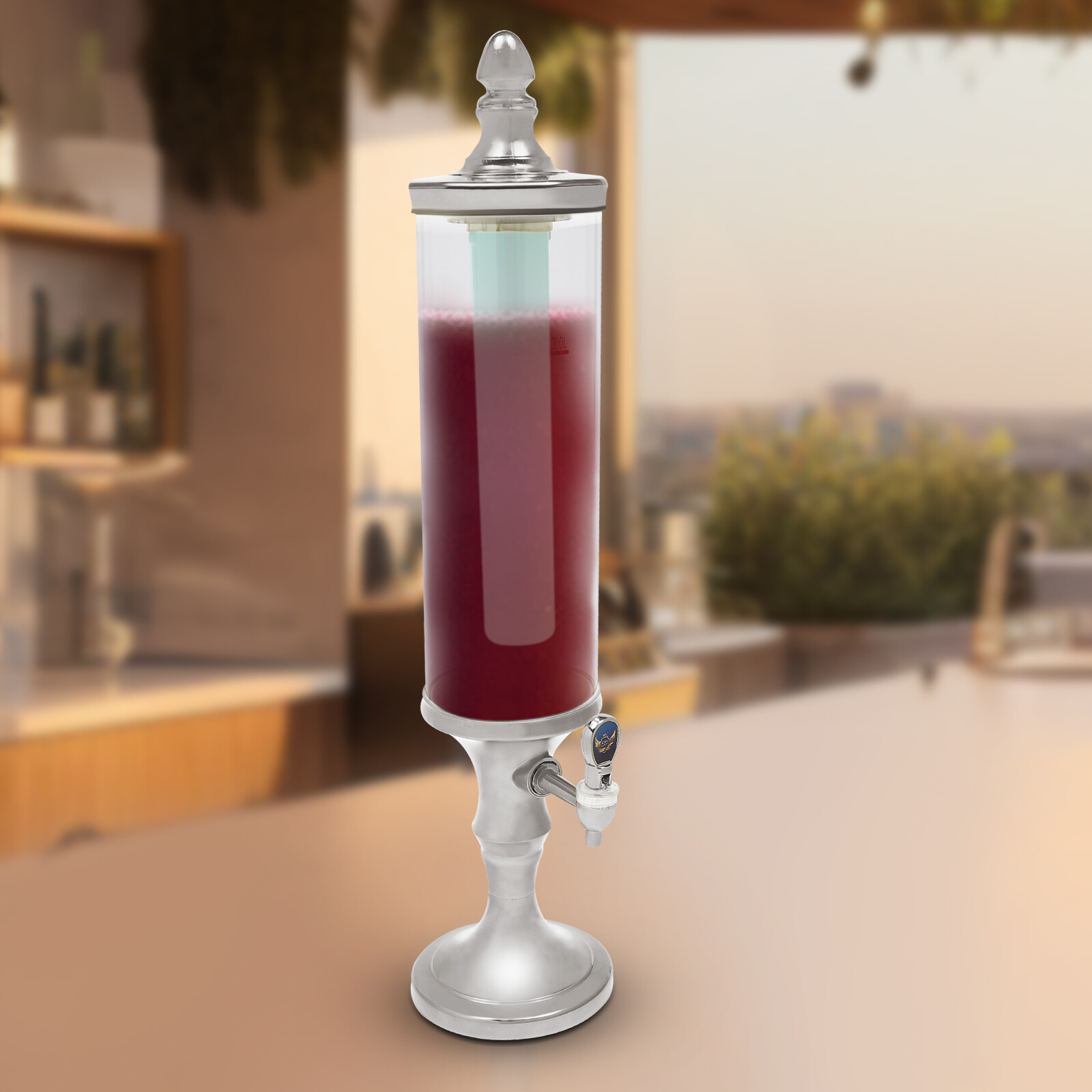3L 102 oz Beer Tower Dispenser w/ Ice Tube & Light for Party Liquor Dispenser