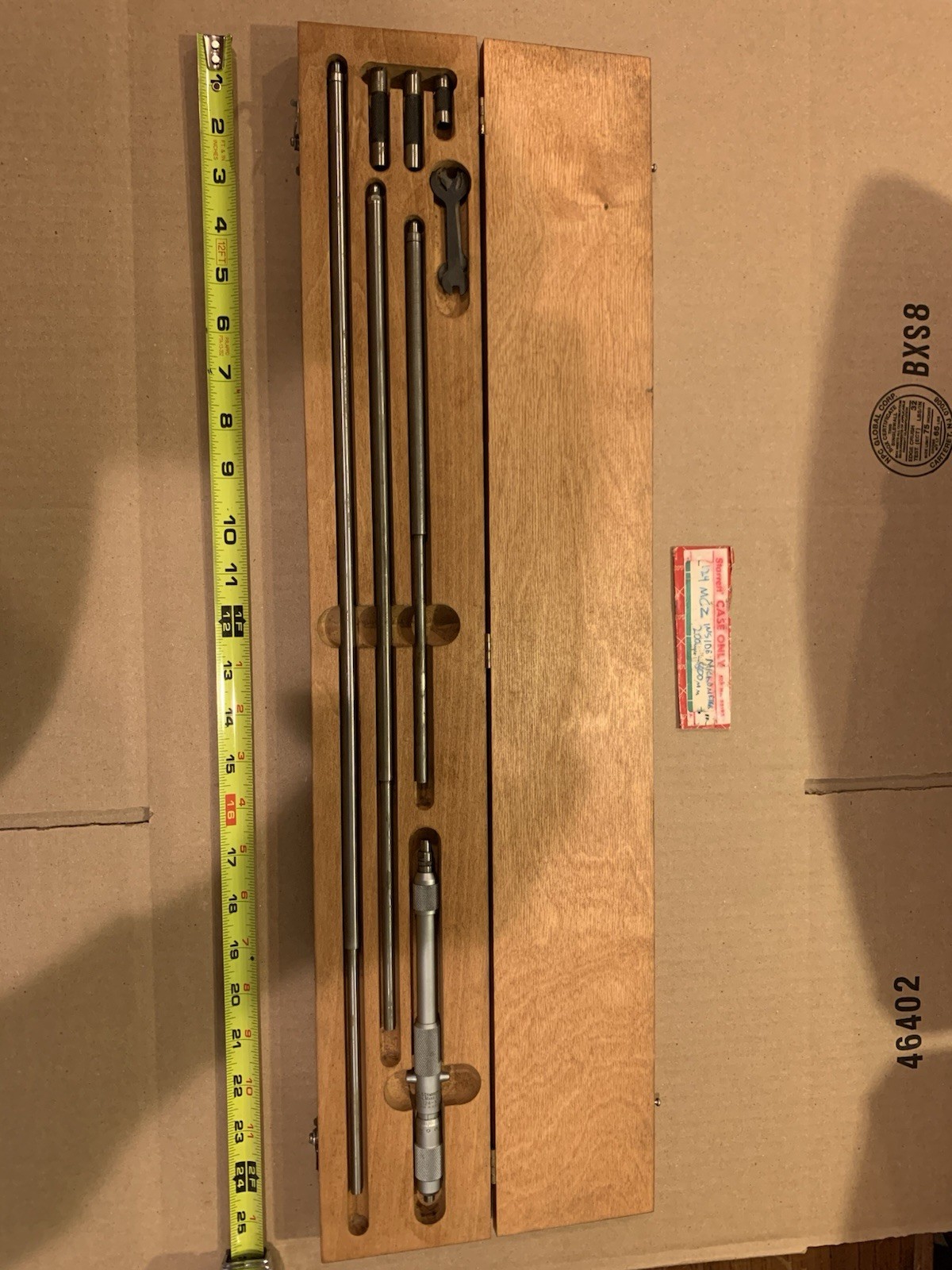 Older Starrett 124 mcz inside micrometer200mm to  800 mm.