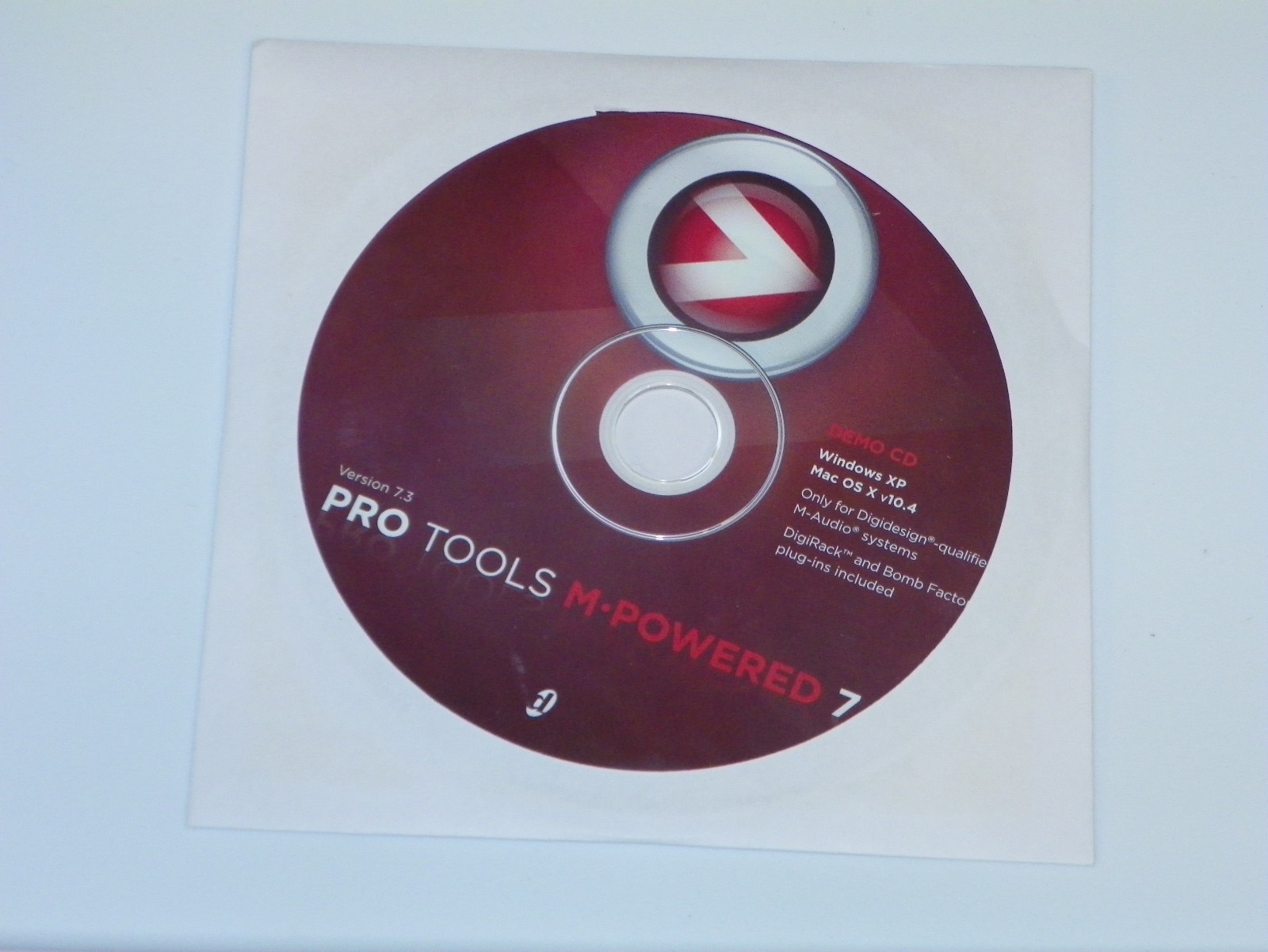 M-Audio Pro Tools M-Powered 7 Demo CD For Windows XP and Mac OS X 10.4 Tiger