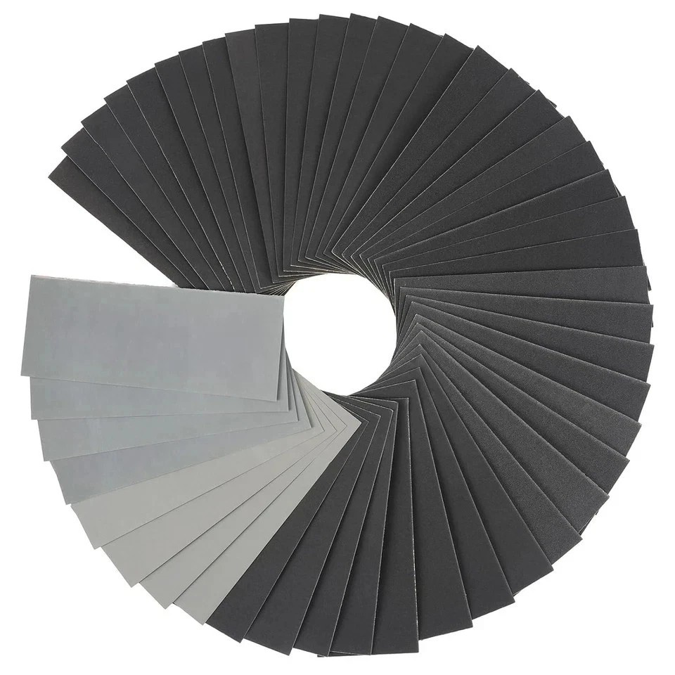 70Pcs Sandpaper Sand paper Sheets Assortment Wet Dry Wood Metal 120-3000 Grit
