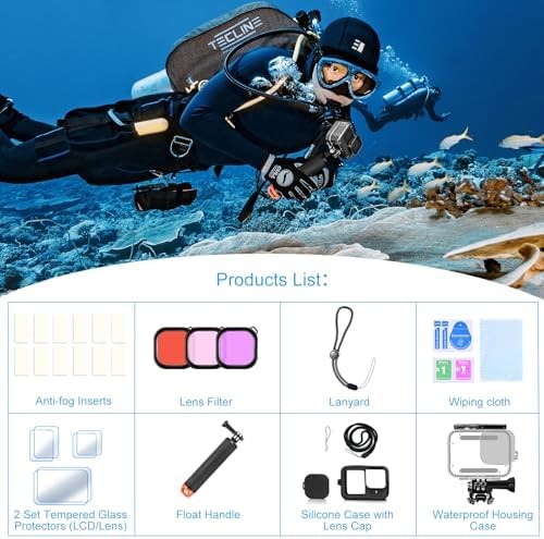 GoPro Hero 13 Accessories Kit Waterproof Housing Bundle